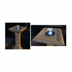 H83cm Budding Dahlia Solar Bird Bath Water Feature with Lights & Automation Function by Solaray -Water Features Shop DF0697 add image 6 1908