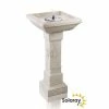 H83cm Budding Dahlia Solar Bird Bath Water Feature with Lights & Automation Function by Solaray -Water Features Shop DF0697 main image b087