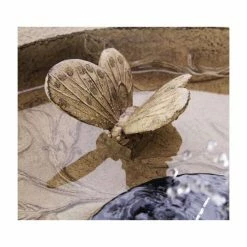 84cm Butterfly Brook Solar Bird Bath Water Feature with Lights by Solaray™ -Water Features Shop DF0698 rollover image 277f