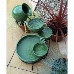 H55cm Green Solar Ceramic Water Feature with Battery Backup & LEDs by Solaray 16 H55cm Green Solar Ceramic Water Feature with Battery Backup & LEDs by Solaray -Water Features Shop WF0314AWM add image 5 d751