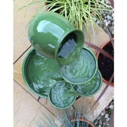 H55cm Green Solar Ceramic Water Feature with Battery Backup & LEDs by Solaray 17 H55cm Green Solar Ceramic Water Feature with Battery Backup & LEDs by Solaray -Water Features Shop WF0314AWM add image 6 d6cf