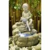 H42cm Girl Pouring Water Feature with LED Lights | Indoor/Outdoor Use by Ambienté
