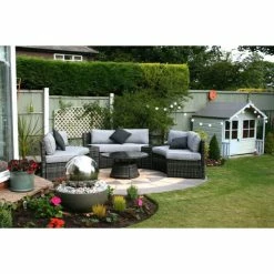 H45cm Eclipse Sphere Stainless Steel Water Feature with Lights | Indoor/Outdoor Use by Ambienté -Water Features Shop WF0493A add image 6 ff81