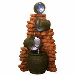 H119cm Regal 4-Tier Oil Jar Water Feature with Lights | Indoor/Outdoor Use by Ambienté 17 H119cm Regal 4-Tier Oil Jar Water Feature with Lights | Indoor/Outdoor Use by Ambienté -Water Features Shop WF0660 add image 5 2bb6
