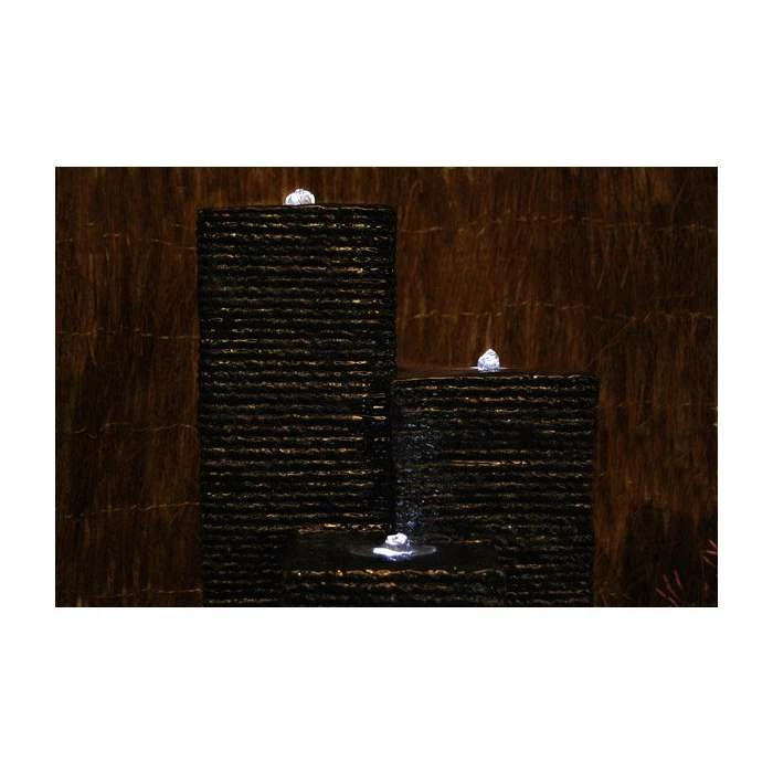 H92cm Cassia 3-Column Water Feature with Lights | Indoor/Outdoor Use by Ambienté 7 H92cm Cassia 3-Column Water Feature with Lights | Indoor/Outdoor Use by Ambienté - Image 5