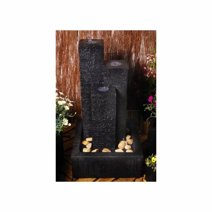 H92cm Cassia 3-Column Water Feature with Lights | Indoor/Outdoor Use by Ambienté 3 H92cm Cassia 3-Column Water Feature with Lights | Indoor/Outdoor Use by Ambienté