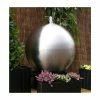 H50cm Brushed Sphere Stainless Steel Water Feature with Lights by Ambienté -Water Features Shop WF0922B main image f6d1