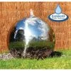 H50cm Polished Sphere Stainless Steel Water Feature with Lights by Ambienté -Water Features Shop WF0922P main image ee08