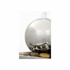 H83cm Hiro Sphere Stainless Steel Water Feature with Lights by Ambienté -Water Features Shop WF0960 add image 2 134b