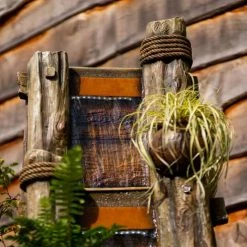 180cm Log Wall Falls and Bowls Cascading Planter Water Feature With Lights By Ambienté -Water Features Shop WF10458 6 9660