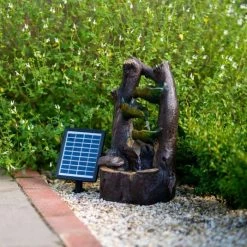 49cm Solar Tiered Tree Leaf Cascading Water Feature With Battery Backup and Lights By Solaray 15 49cm Solar Tiered Tree Leaf Cascading Water Feature With Battery Backup and Lights By Solaray -Water Features Shop WF10460 5 26a8