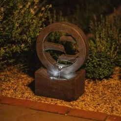 48cm Solar Grey Peaceful Flowing Steps Cascading Water Feature With Battery Backup and Lights By Solaray 11 48cm Solar Grey Peaceful Flowing Steps Cascading Water Feature With Battery Backup and Lights By Solaray -Water Features Shop WF10462 3 9127