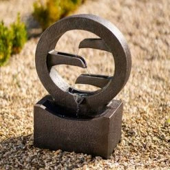 48cm Solar Grey Peaceful Flowing Steps Cascading Water Feature With Battery Backup and Lights By Solaray 12 48cm Solar Grey Peaceful Flowing Steps Cascading Water Feature With Battery Backup and Lights By Solaray -Water Features Shop WF10462 4 7e8c