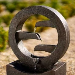 48cm Solar Grey Peaceful Flowing Steps Cascading Water Feature With Battery Backup and Lights By Solaray 13 48cm Solar Grey Peaceful Flowing Steps Cascading Water Feature With Battery Backup and Lights By Solaray -Water Features Shop WF10462 5 8b7e