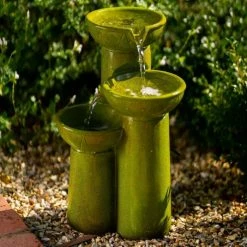 40cm Solar Green Pouring Bowls Tiered Cascading Water Feature With Battery Backup and Lights By Solaray 12 40cm Solar Green Pouring Bowls Tiered Cascading Water Feature With Battery Backup and Lights By Solaray -Water Features Shop WF10463 4 5839