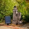 49cm Solar Grey Castle Tiered Cascading Water Feature With Battery Backup and Lights By Solaray 2 49cm Solar Grey Castle Tiered Cascading Water Feature With Battery Backup and Lights By Solaray -Water Features Shop WF10468 MAIN2 1bf4