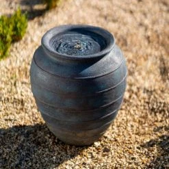 49cm Solar Bubbling Vase Fountain Water Feature With Battery Backup and Lights By Solaray -Water Features Shop WF10477 4 2fd7