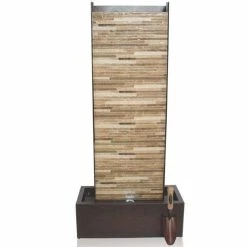 H120cm Venturi Wall Zinc & Brick Stone Water Feature with Lights by Ambienté -Water Features Shop WF20018 add image 4 c777