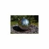 W5ft Polished Stainless Steel Sphere Water Feature with Lights - By Ambienté