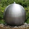 H45cm Brushed Sphere Stainless Steel Water Feature with Lights by Ambienté -Water Features Shop WF3145B main image d0c9