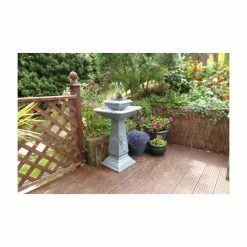 H79cm Spring Lilly Solar Bird Bath Water Feature with Lights by Solaray -Water Features Shop WF3210A add image 5 b907