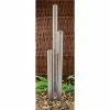 H156cm 3 Brushed Tubes Stainless Steel Water Feature with Lights | Indoor/Outdoor Use by Ambienté -Water Features Shop WF3395 main image 5e6e