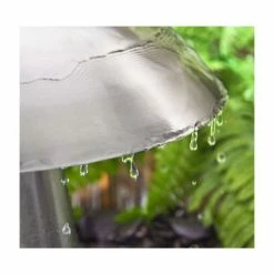 H49cm Abbey Falls Mushroom Stainless Steel Water Feature with Lights by Ambienté -Water Features Shop WF3406 add image 4 30ea