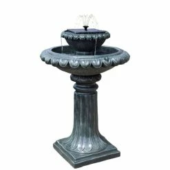 H79cm Victoriana Solar Bird Bath Water Feature with Lights by Solaray -Water Features Shop WF3501A add image 4 04bb