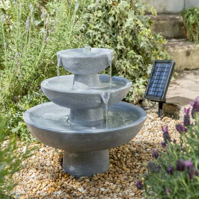 H42cm Hatfield 3-Tier Cascading Water Feature by Solaray 9 H42cm Hatfield 3-Tier Cascading Water Feature by Solaray - Image 7