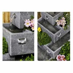 H42cm Perth Solar 4-Tier Herb Planter Cascading Water Feature by Solaray -Water Features Shop WF3617 add image 2 6ffe