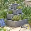 H42cm Perth Solar 4-Tier Herb Planter Cascading Water Feature by Solaray -Water Features Shop WF3617 main image 8015