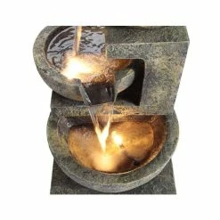 H62cm Kendal 3-Tier Cascading Water Feature with Lights | Indoor/Outdoor Use by Ambienté 13 H62cm Kendal 3-Tier Cascading Water Feature with Lights | Indoor/Outdoor Use by Ambienté -Water Features Shop WF3698 add image 3 ade7