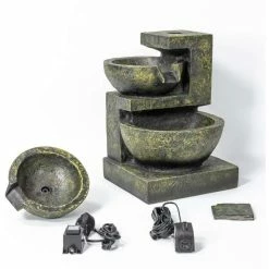 H62cm Kendal 3-Tier Cascading Water Feature with Lights | Indoor/Outdoor Use by Ambienté 15 H62cm Kendal 3-Tier Cascading Water Feature with Lights | Indoor/Outdoor Use by Ambienté -Water Features Shop WF3698 add image 5 5a54