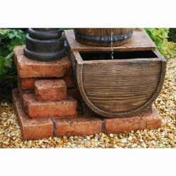 H82cm Pump and Barrel Water Feature with Lights by Ambienté -Water Features Shop WF3810 add image 1 03fc