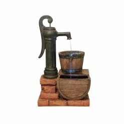 H82cm Pump and Barrel Water Feature with Lights by Ambienté -Water Features Shop WF3810 add image 4 be6b