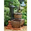 H82cm Pump and Barrel Water Feature with Lights by Ambienté -Water Features Shop WF3810 main image ed63