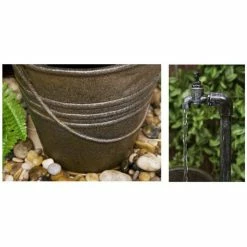 H76cm Tap and Bucket Water Feature with Lights | Indoor/Outdoor Use by Ambienté -Water Features Shop WF3811 add image 3 41f3