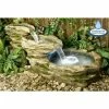 H63cm Cascading Stone River Water Feature with Lights | Indoor/Outdoor Use by Ambienté