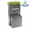H89cm Berkeley Stainless Steel Waterfall Planter with Lights | Indoor/Outdoor Use by Ambienté -Water Features Shop WF3988 main image d30d