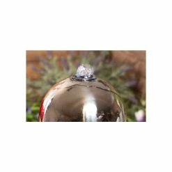 H23cm Eclipse Sphere Stainless Steel Water Feature with Lights | Indoor/Outdoor Use - by Ambienté -Water Features Shop WF4179 add image 1 721e