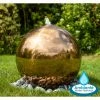 H45cm Copper Effect Sphere Stainless Steel Water Feature - by Ambienté -Water Features Shop WF4221 main image 61a5