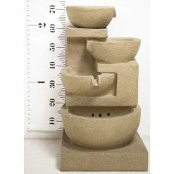 H72cm Kendal 4-Tier Cascading Solar Water Feature with Lights by Solaray -Water Features Shop WF4223 add image 5 337e