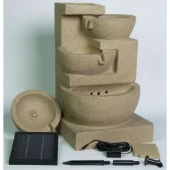 H72cm Kendal 4-Tier Cascading Solar Water Feature with Lights by Solaray -Water Features Shop WF4223 add image 6 b039