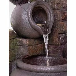 H120cm York 3-Tier Cascading Jars Water Feature & Planter with Lights by Ambienté -Water Features Shop WF4227 add image 3 4a22