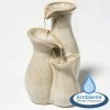 H21.5cm Baeza Cascading Jar Ceramic Tabletop Water Feature | Indoor/Outdoor Use by Ambienté