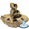 H25cm Osuna Cascading Shell Ceramic Tabletop Water Feature | Indoor/Outdoor Use by Ambienté -Water Features Shop WF4247 main image a610