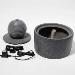 H41cm Padova Polyresin Sphere Water Feature with Lights -Water Features Shop WF4252 add image 3 74f0