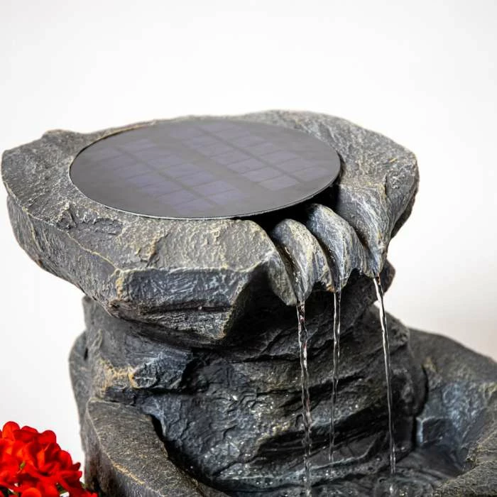 H48cm Dornie Solar Powered Pouring Water Feature with Planter - By Solaray 5 H48cm Dornie Solar Powered Pouring Water Feature with Planter - By Solaray - Image 3
