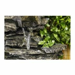 H147cm 8-Tier Rock Cascade Water Feature with Lights | Indoor/Outdoor Use by Ambienté -Water Features Shop WF5664 add image 1 f0e6