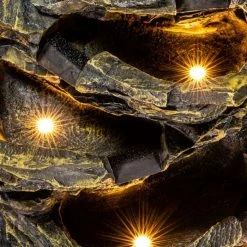 H147cm 8-Tier Rock Cascade Water Feature with Lights | Indoor/Outdoor Use by Ambienté -Water Features Shop WF5664 add image 5 943d